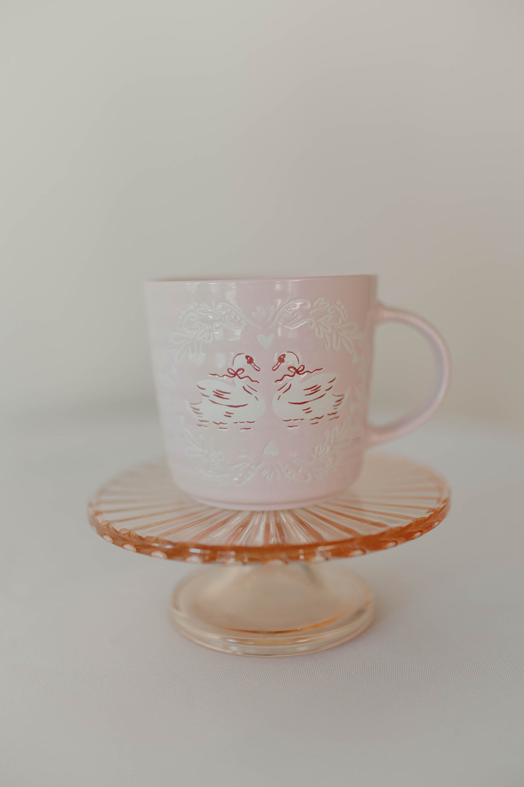 Pink Swan Mug Candle