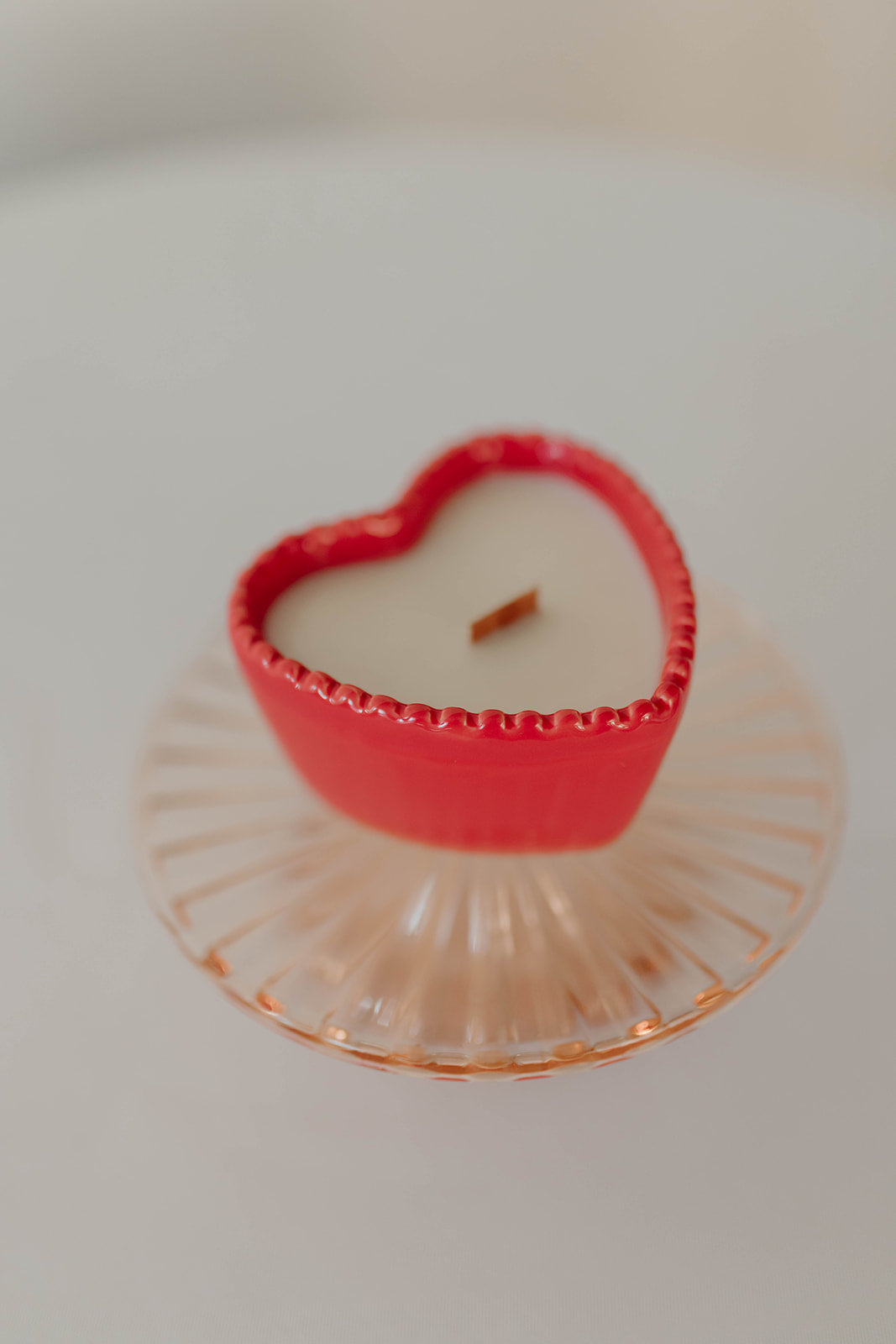 Red Beaded Heart Ramekin