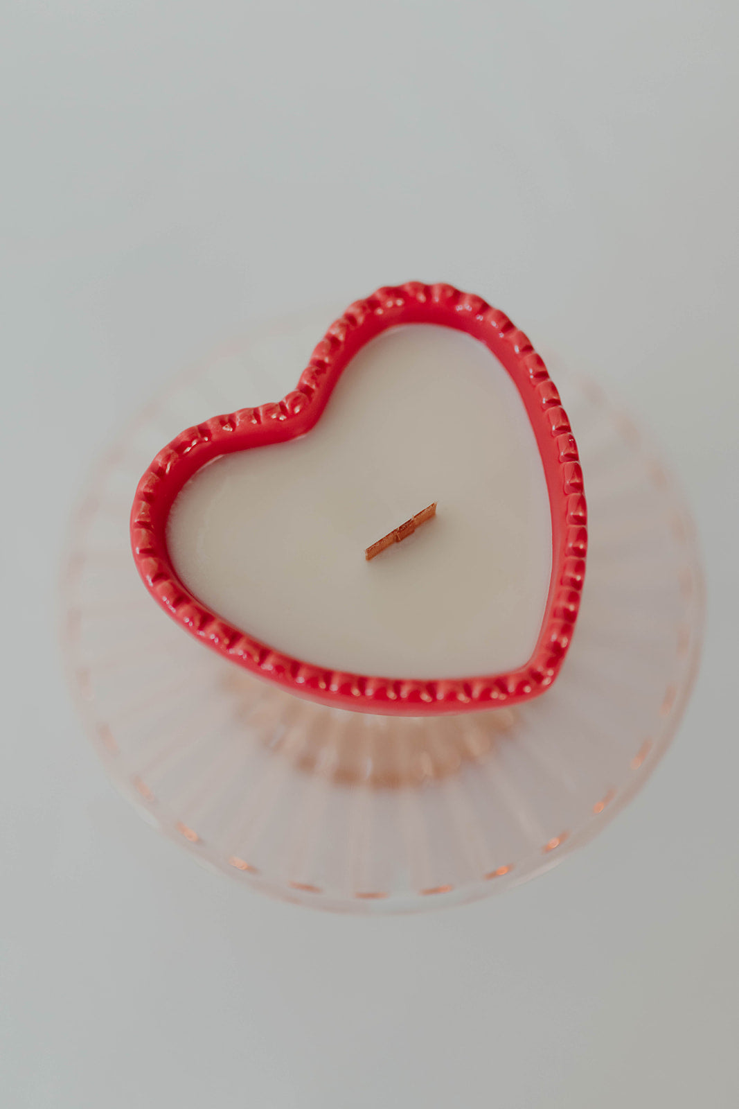Red Beaded Heart Ramekin